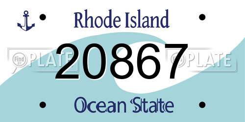 20867 Rhode Island License Plate