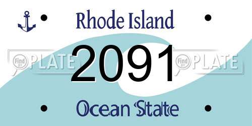 2091 Rhode Island License Plate