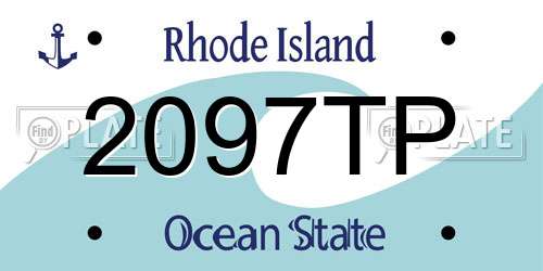2097TP Rhode Island License Plate