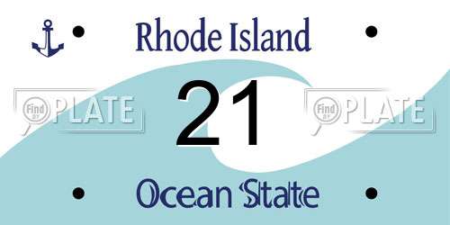 21 Rhode Island License Plate