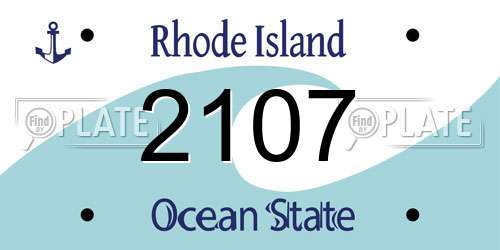 2107 Rhode Island License Plate