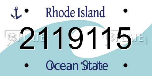 2119115 Rhode Island License Plate