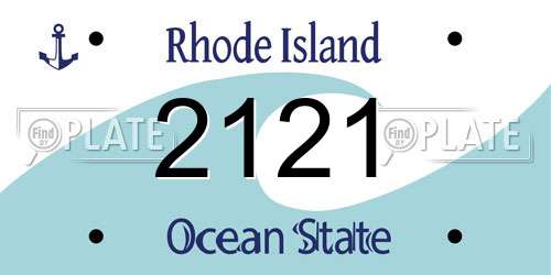 2121 Rhode Island License Plate