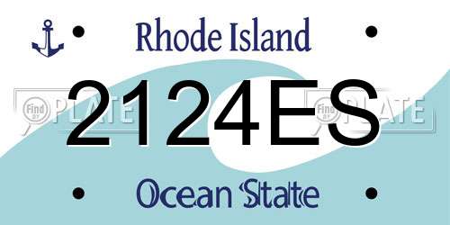 2124ES Rhode Island License Plate