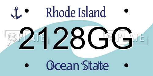 2128GG Rhode Island License Plate