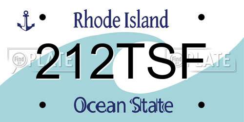 212TSF Rhode Island License Plate
