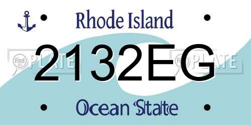 2132EG Rhode Island License Plate