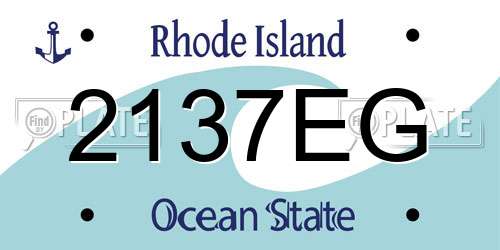 2137EG Rhode Island License Plate