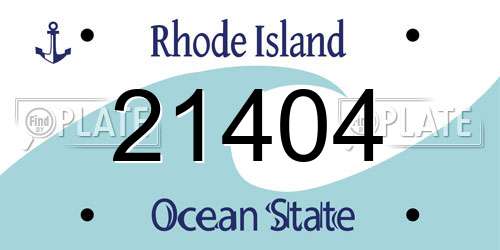 21404 Rhode Island License Plate