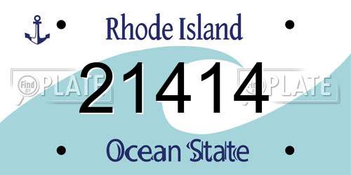 21414 Rhode Island License Plate