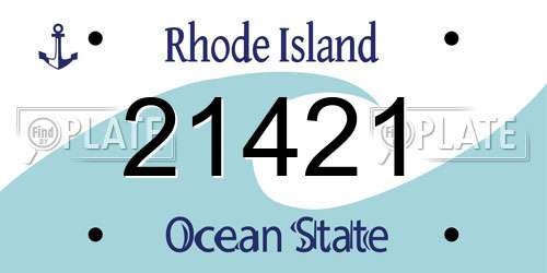 21421 Rhode Island License Plate