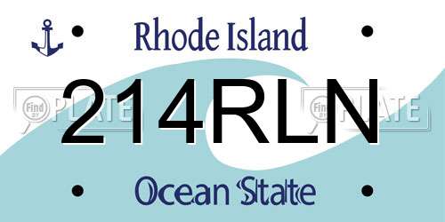 214RLN Rhode Island License Plate