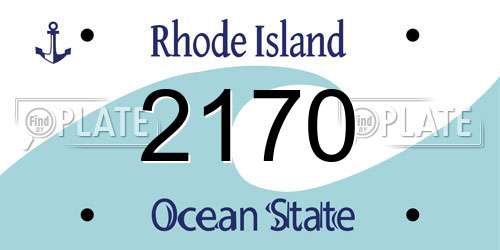 2170 Rhode Island License Plate
