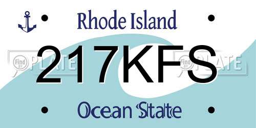 217KFS Rhode Island License Plate