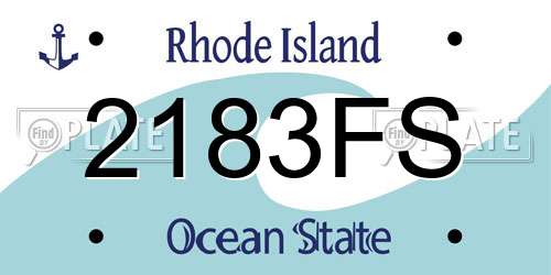 2183FS Rhode Island License Plate
