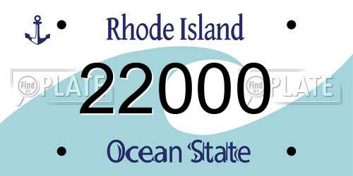 22000 Rhode Island License Plate