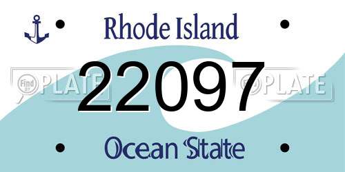 22097 Rhode Island License Plate