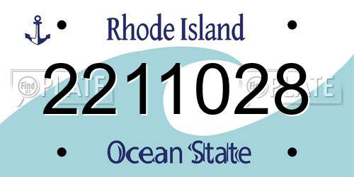 2211028 Rhode Island License Plate