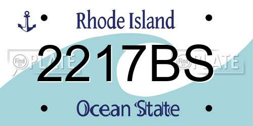 2217BS Rhode Island License Plate