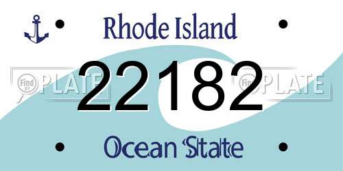 22182 Rhode Island License Plate