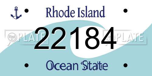 22184 Rhode Island License Plate
