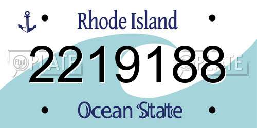 2219188 Rhode Island License Plate
