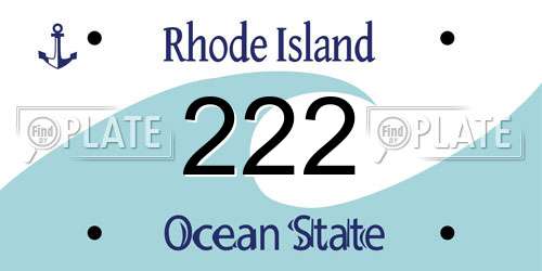 222 Rhode Island License Plate