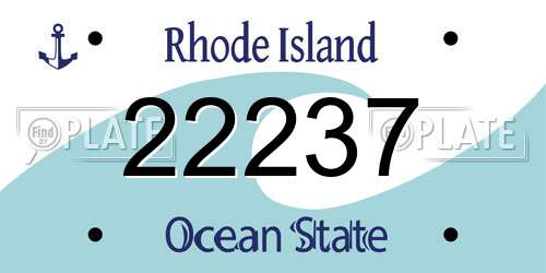 22237 Rhode Island License Plate