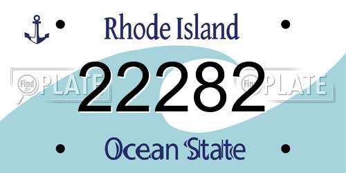 22282 Rhode Island License Plate