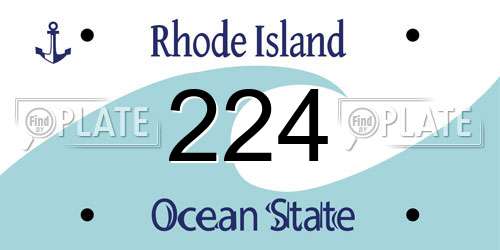 224 Rhode Island License Plate