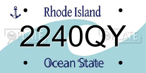2240QY Rhode Island License Plate
