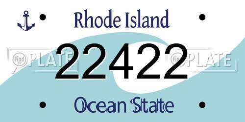 22422 Rhode Island License Plate