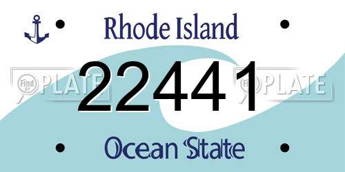 22441 Rhode Island License Plate