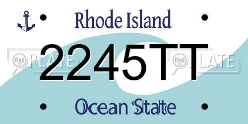 2245TT Rhode Island License Plate