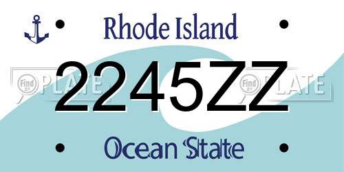 2245ZZ Rhode Island License Plate