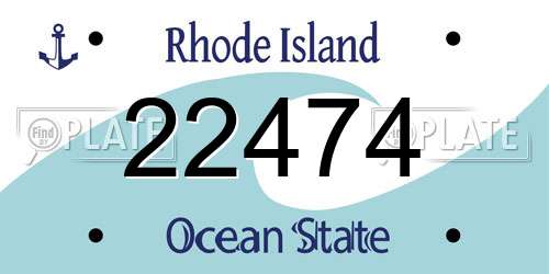 22474 Rhode Island License Plate