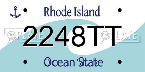 2248TT Rhode Island License Plate