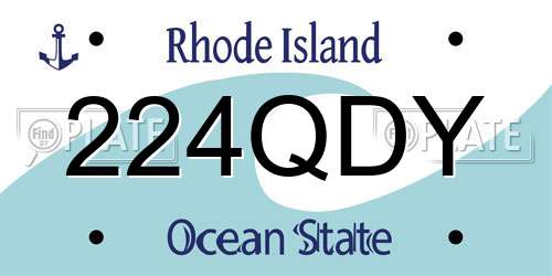 224QDY Rhode Island License Plate