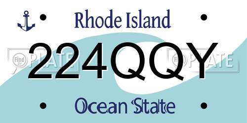 224QQY Rhode Island License Plate