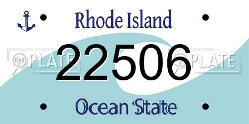 22506 Rhode Island License Plate