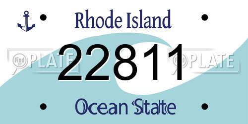 22811 Rhode Island License Plate