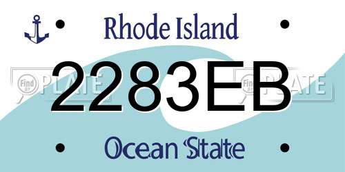 2283EB Rhode Island License Plate