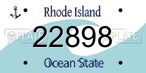 22898 Rhode Island License Plate