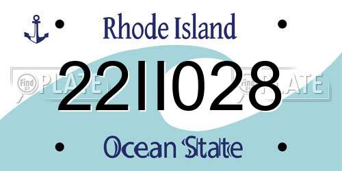22II028 Rhode Island License Plate