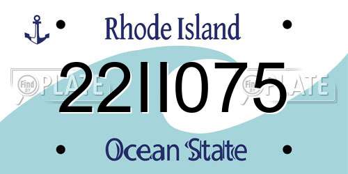 22II075 Rhode Island License Plate
