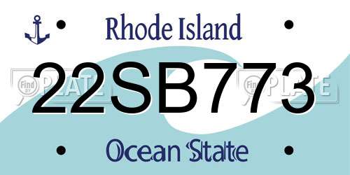 22SB773 Rhode Island License Plate
