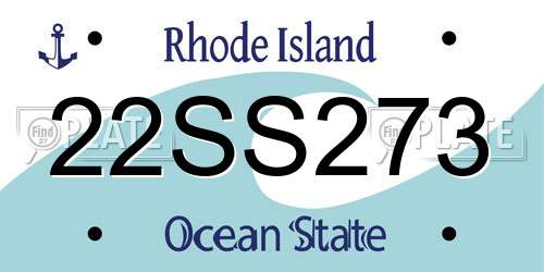 22SS273 Rhode Island License Plate