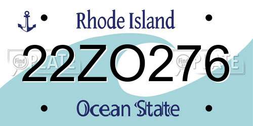 22ZO276 Rhode Island License Plate