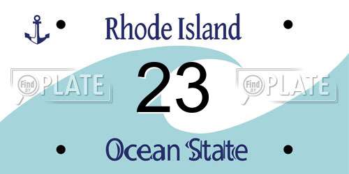 23 Rhode Island License Plate