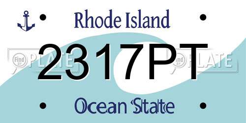 2317PT Rhode Island License Plate